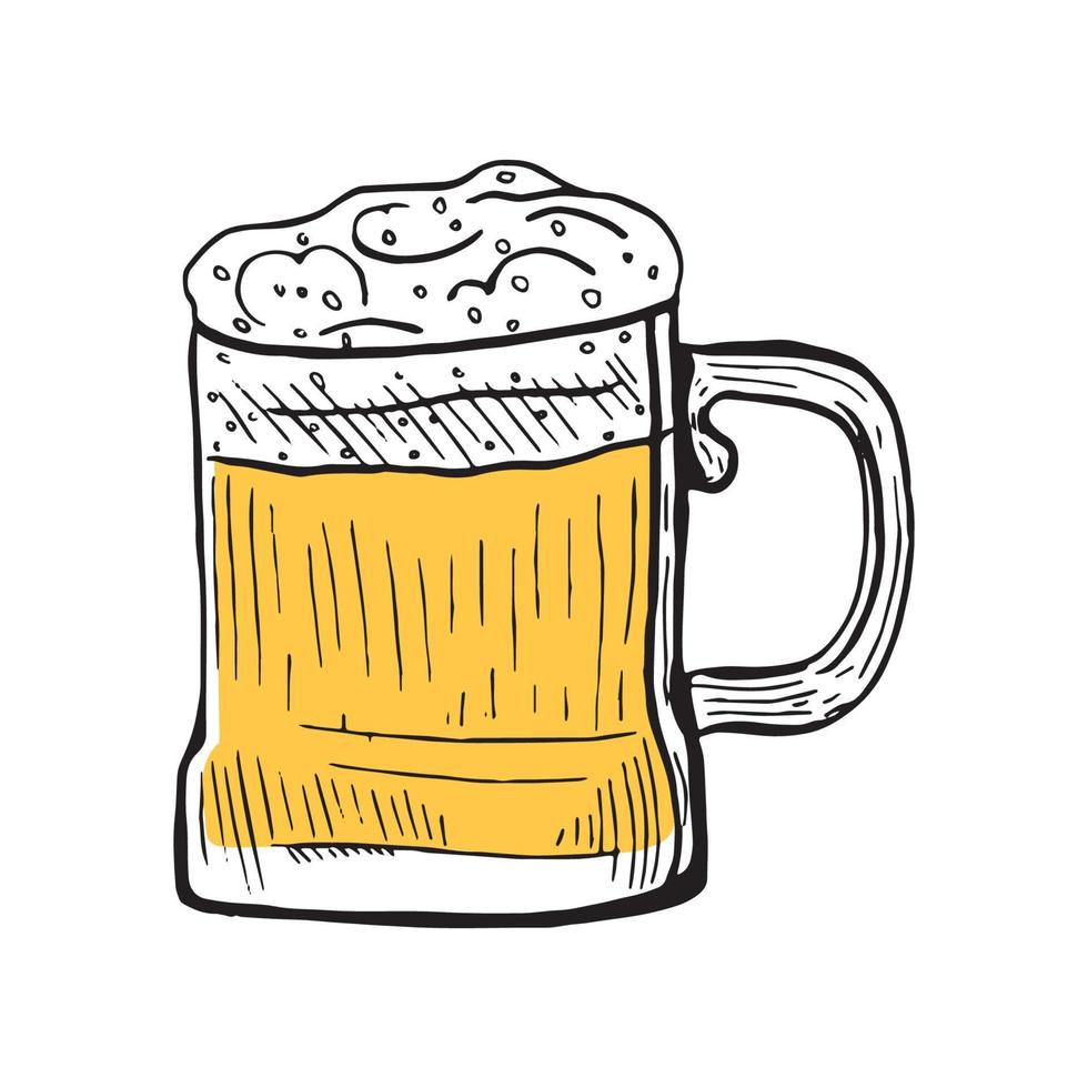 ilustrador vectorial de jarra de cerveza vector