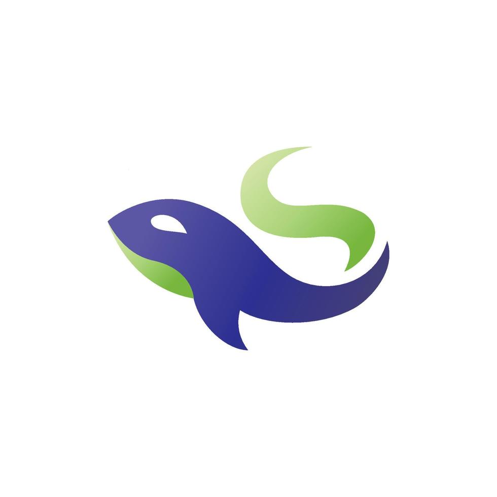 logotipo de pescado. icono de pescado. logotipo de animales signo de símbolo de pescado. plantilla de ilustración de vector de pescado lista para usar.