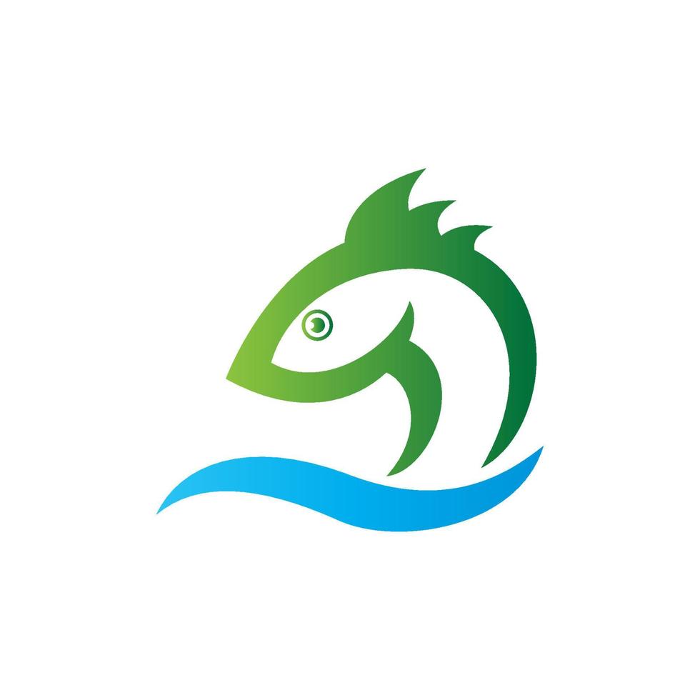 logotipo de pescado. icono de pescado. logotipo de animales signo de símbolo de pescado. plantilla de ilustración de vector de pescado lista para usar.