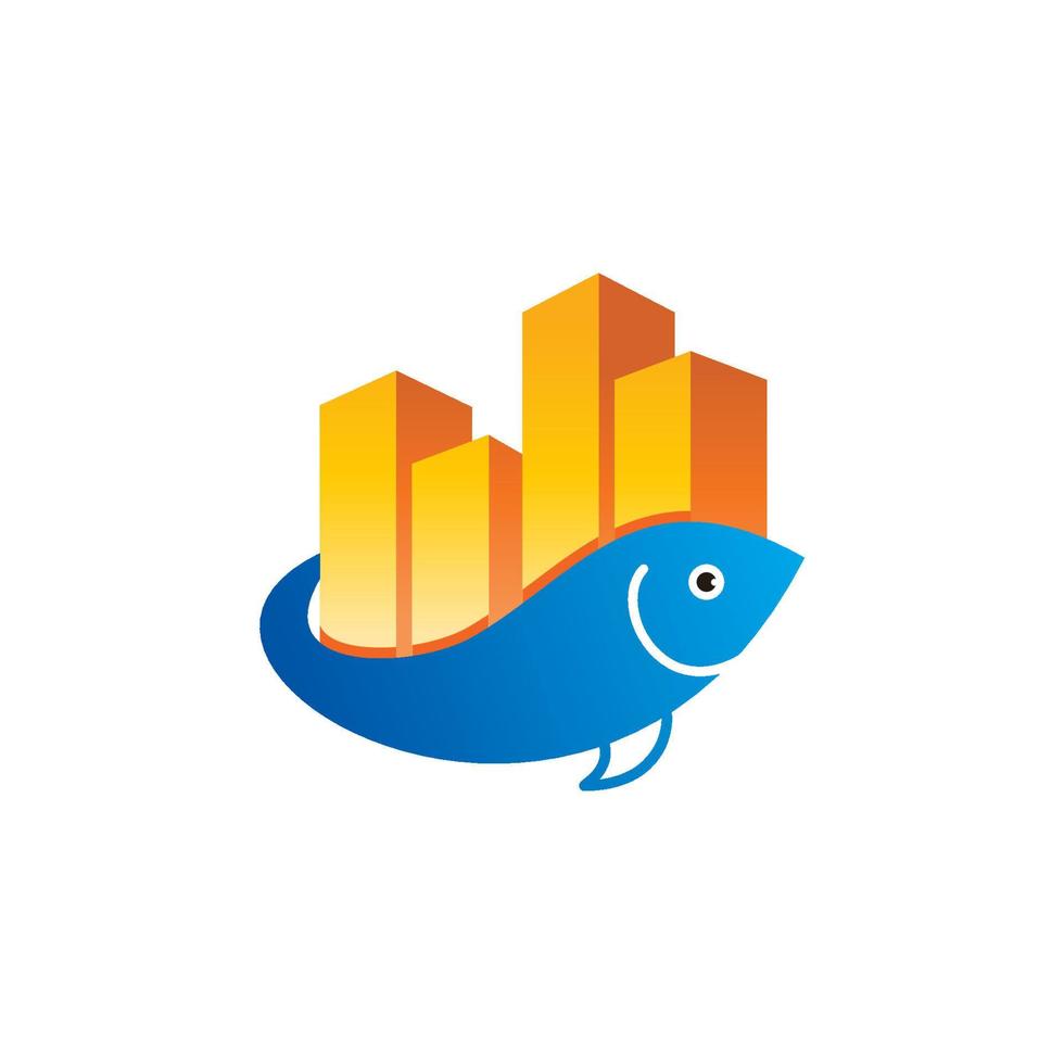 logotipo de pescado. icono de pescado. logotipo de animales signo de símbolo de pescado. plantilla de ilustración de vector de pescado lista para usar.