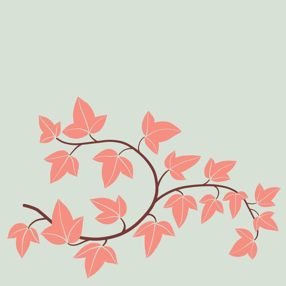 Simplicity ivy freehand drawing flat design. vector