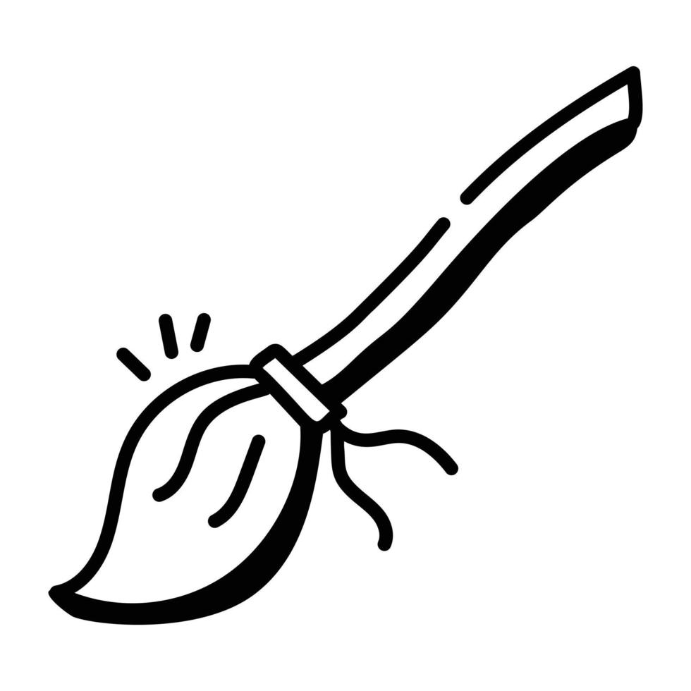 A handy doodle icon of broomstick vector