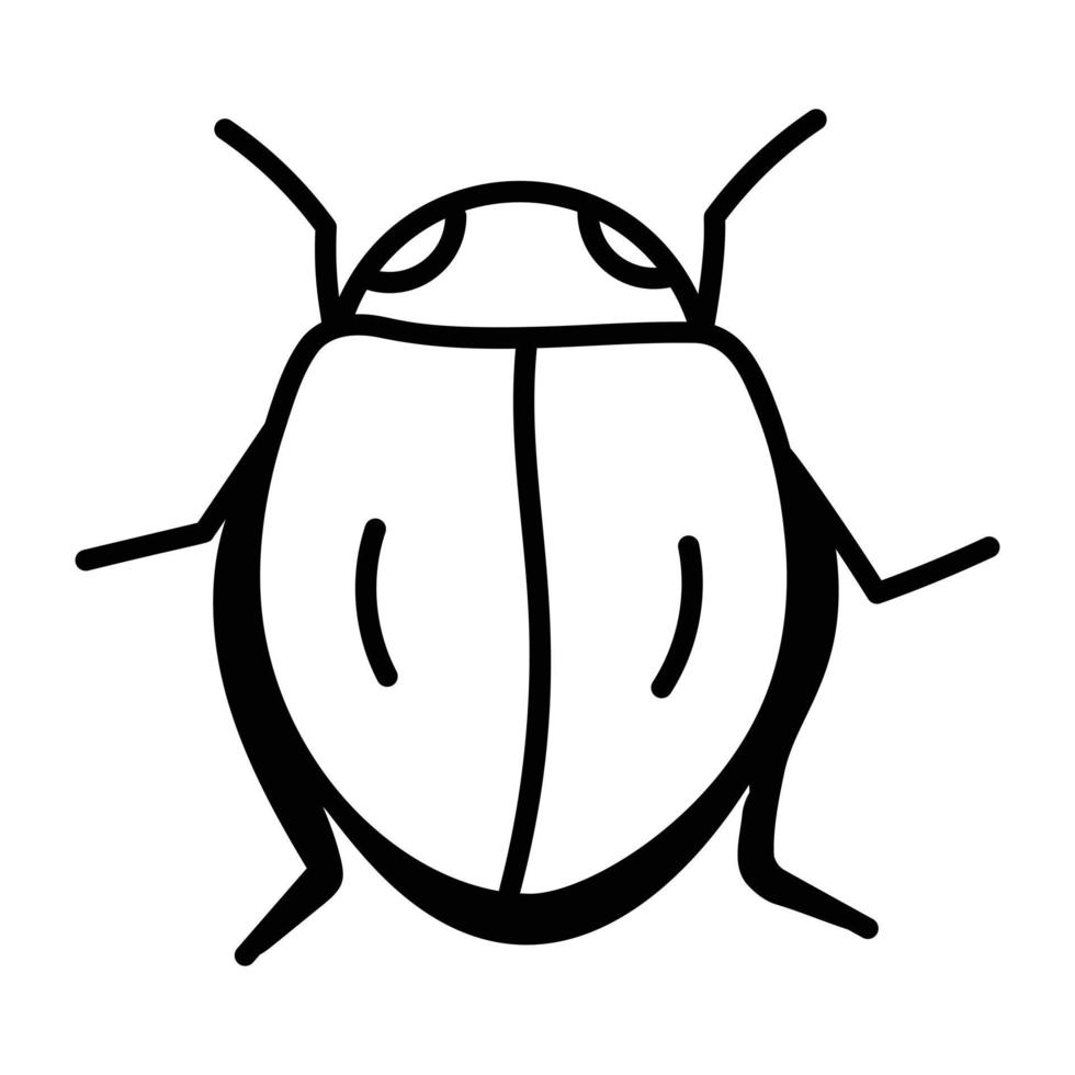Look at this bug hand drawn icon vector