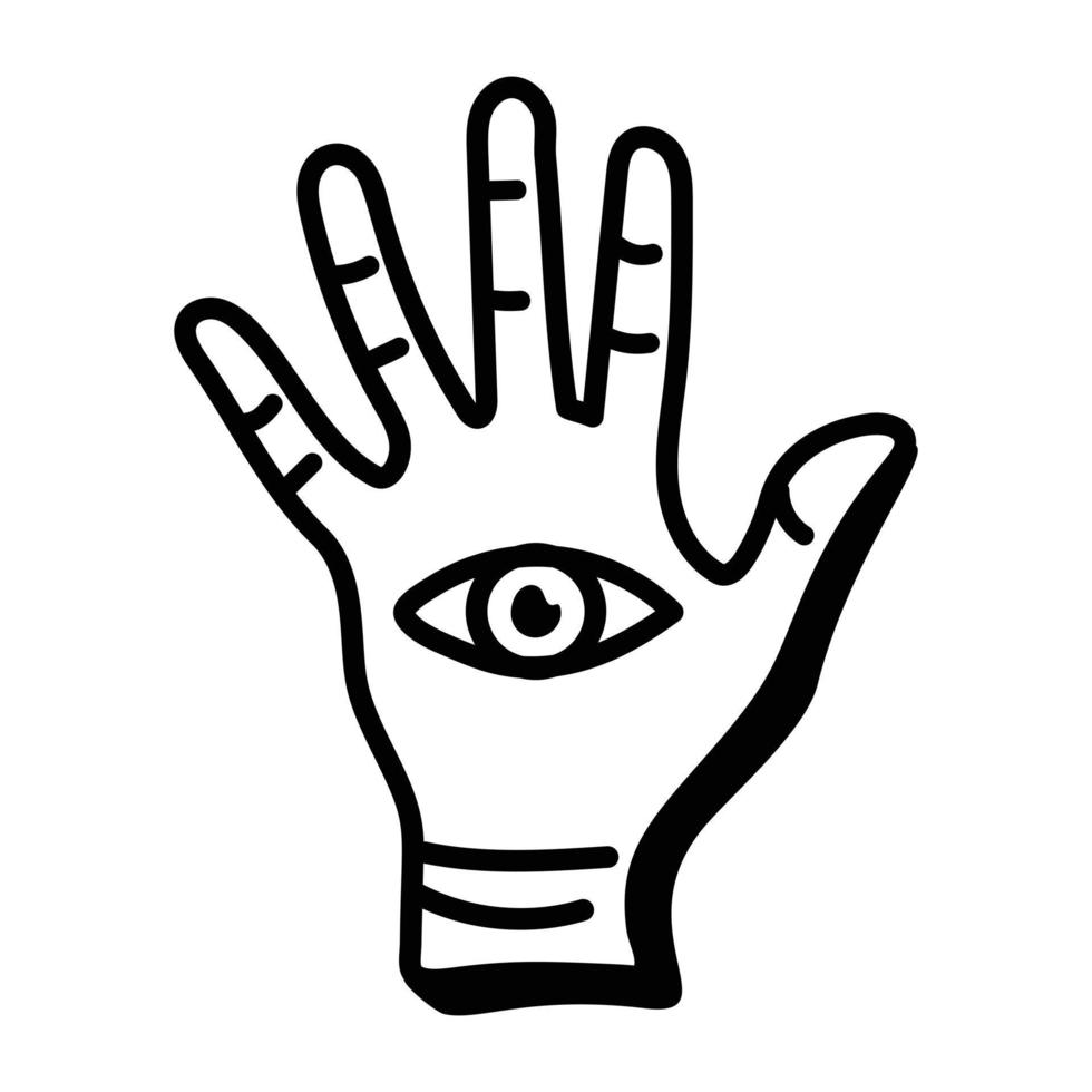 A doodle icon design of palmistry vector