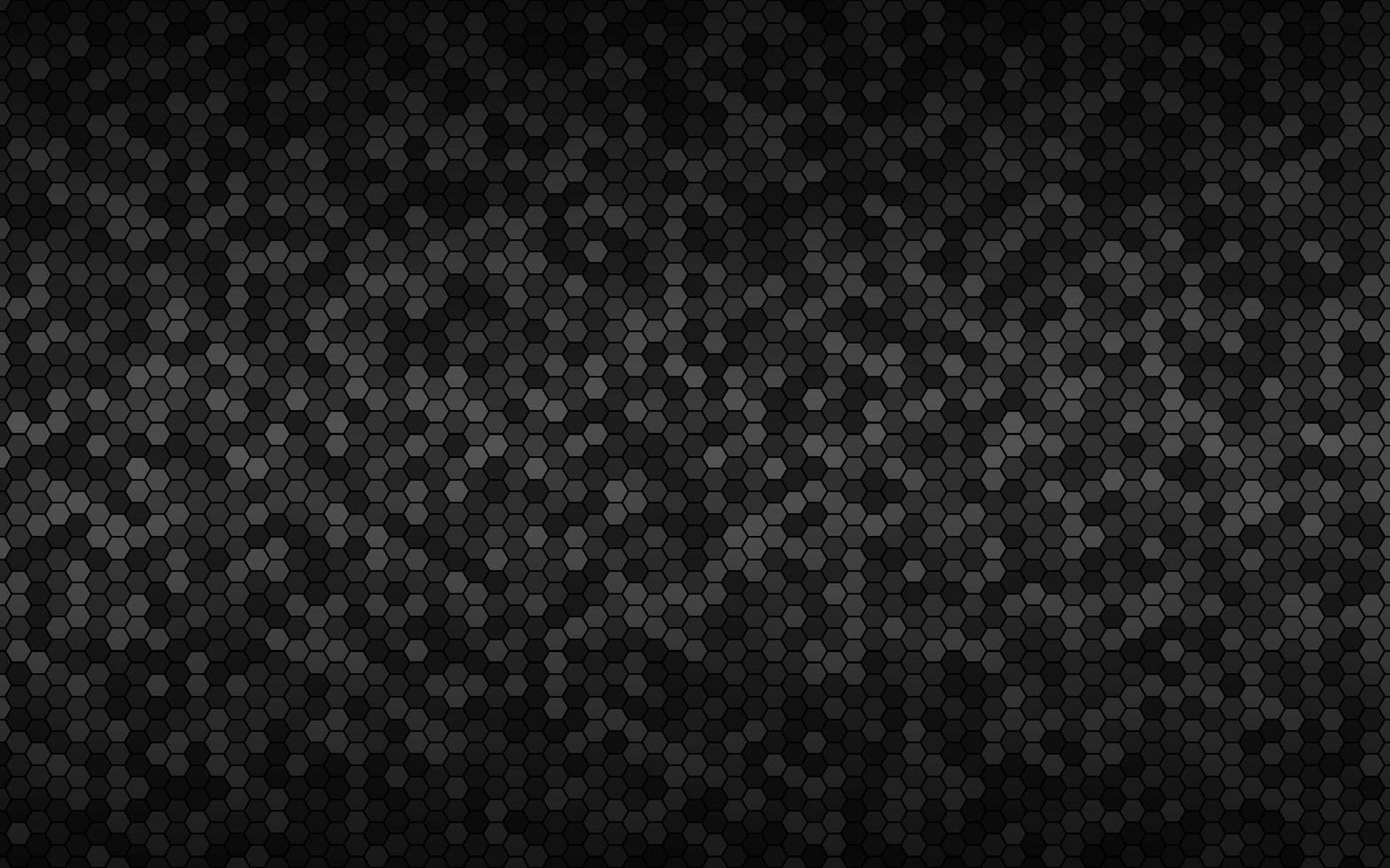 fondo geométrico oscuro moderno de alta resolución con cuadrícula poligonal. patrón hexagonal metálico negro abstracto. ilustración vectorial sencilla vector