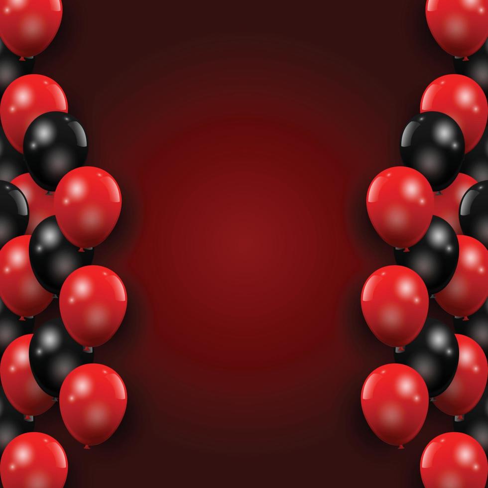 Balloon decoration background for celebration promotion. vector