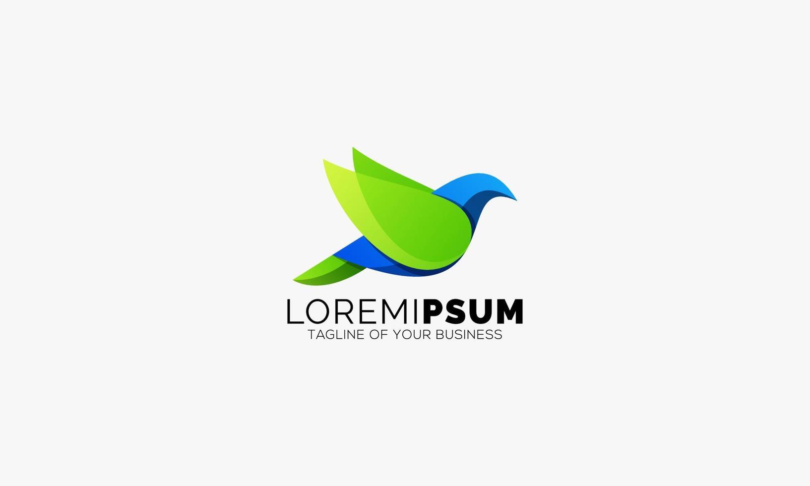 Bird Logo Illustration Colorful Abstract Gradient vector