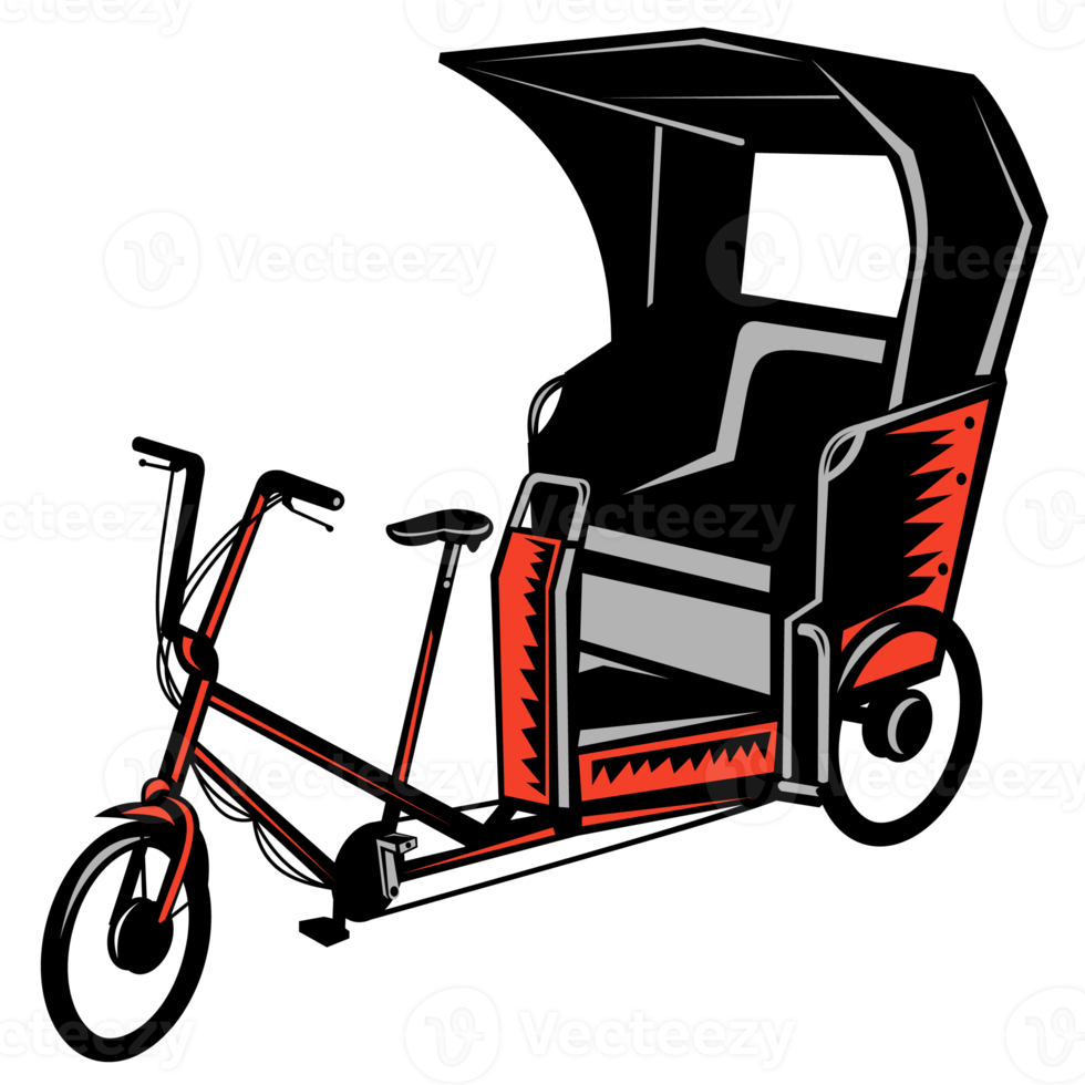 Cycle Rickshaw retro png
