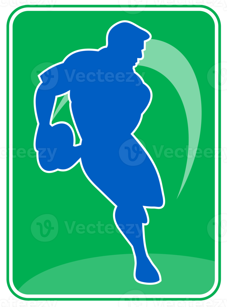 Rugby giocatore in esecuzione passaggio palla png