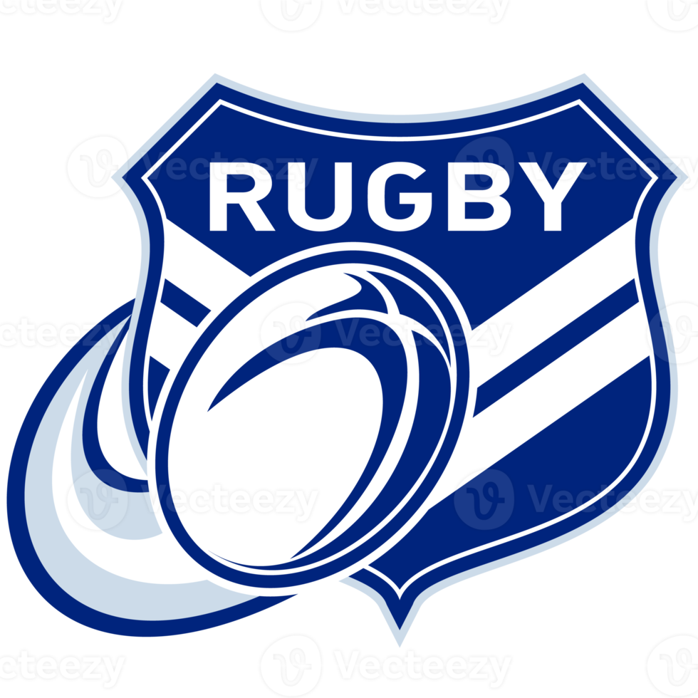 rugby bal vliegend met schild png