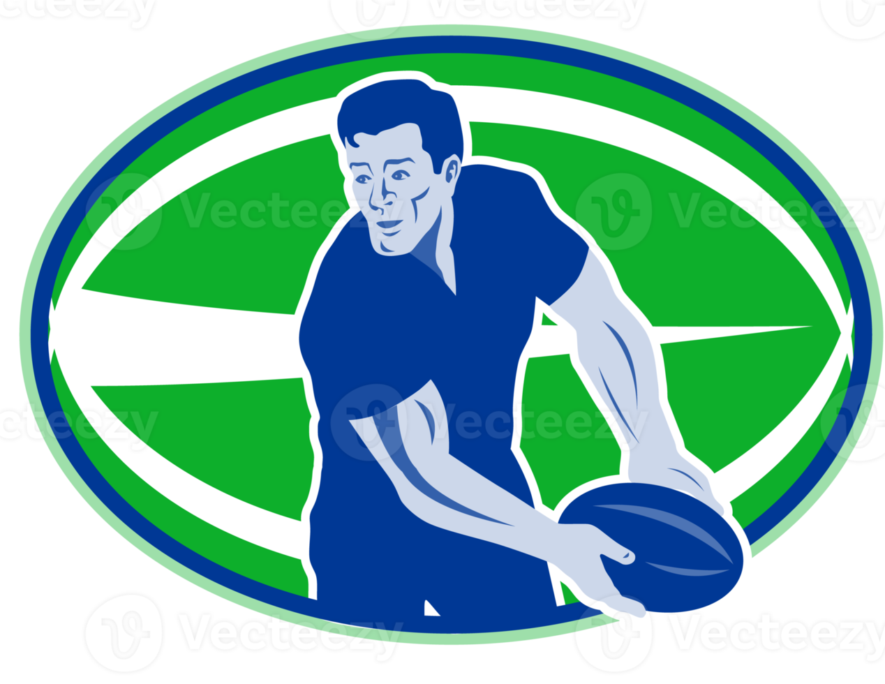 jogador de rugby passando bola png