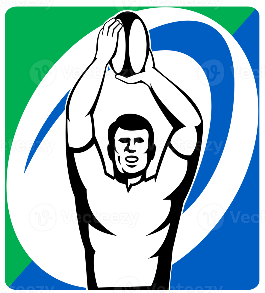 Rugby player throw lineout ball png