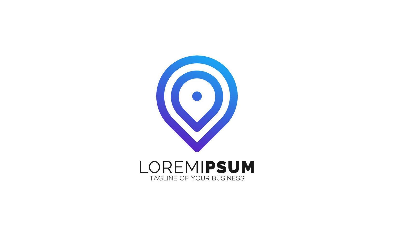 location pin logo icon design vector