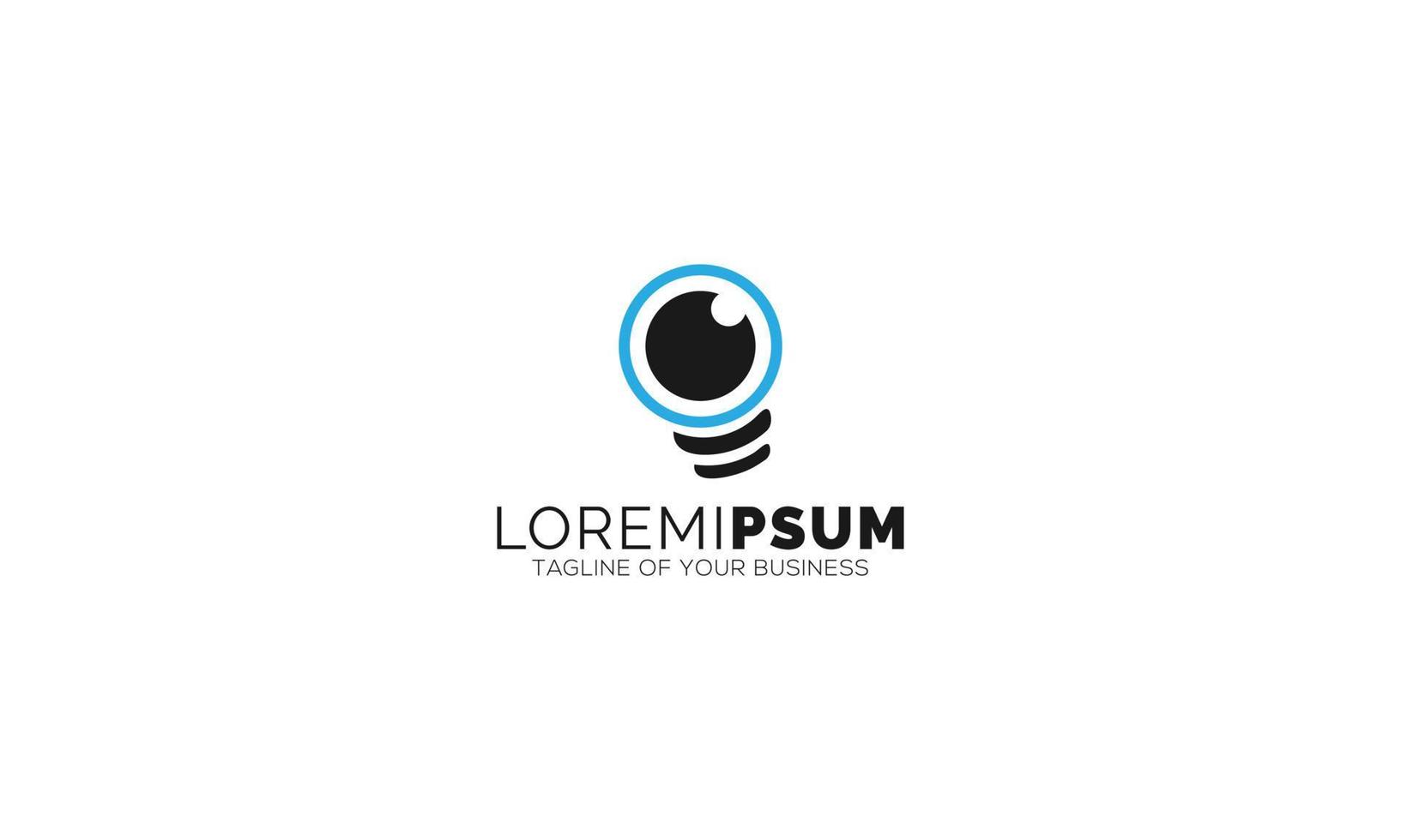 diseño del logotipo de la lámpara ocular, logotipo de luces inteligentes vector