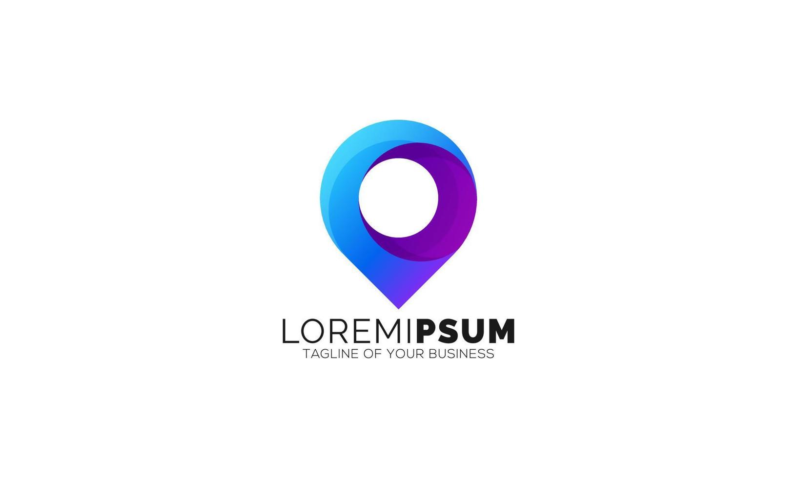 Modern Gradient Location Logo Icon vector