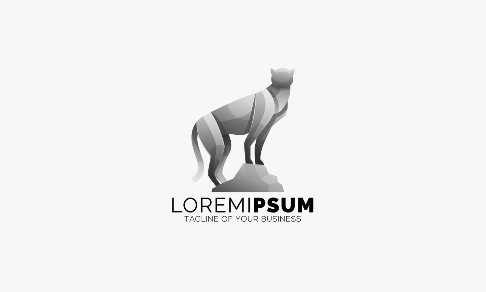 icono plano de diseño de logotipo abstracto de lobo vector