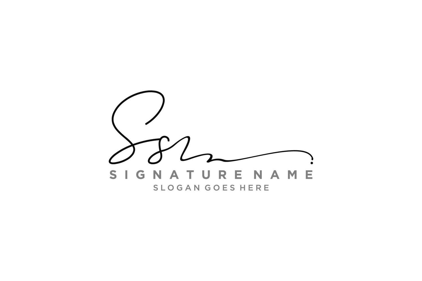 Initial SS Letter Signature Logo Template elegant design logo Sign Symbol template vector icon