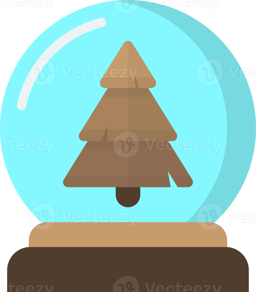 Natale cristallo palla illustrazione nel minimo stile png