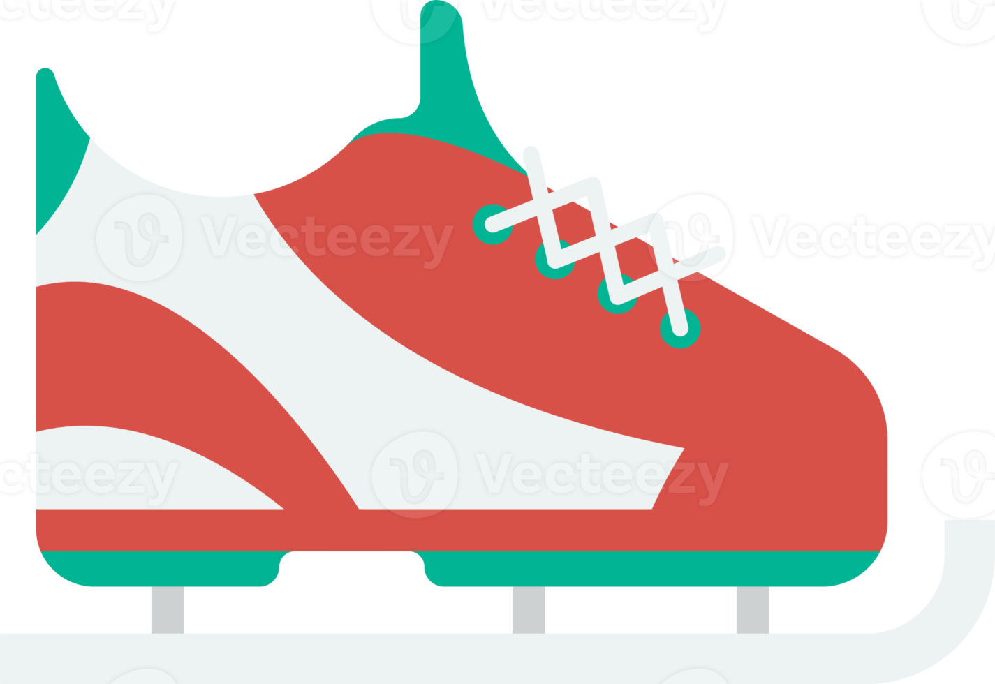 red skates illustration in minimal style png