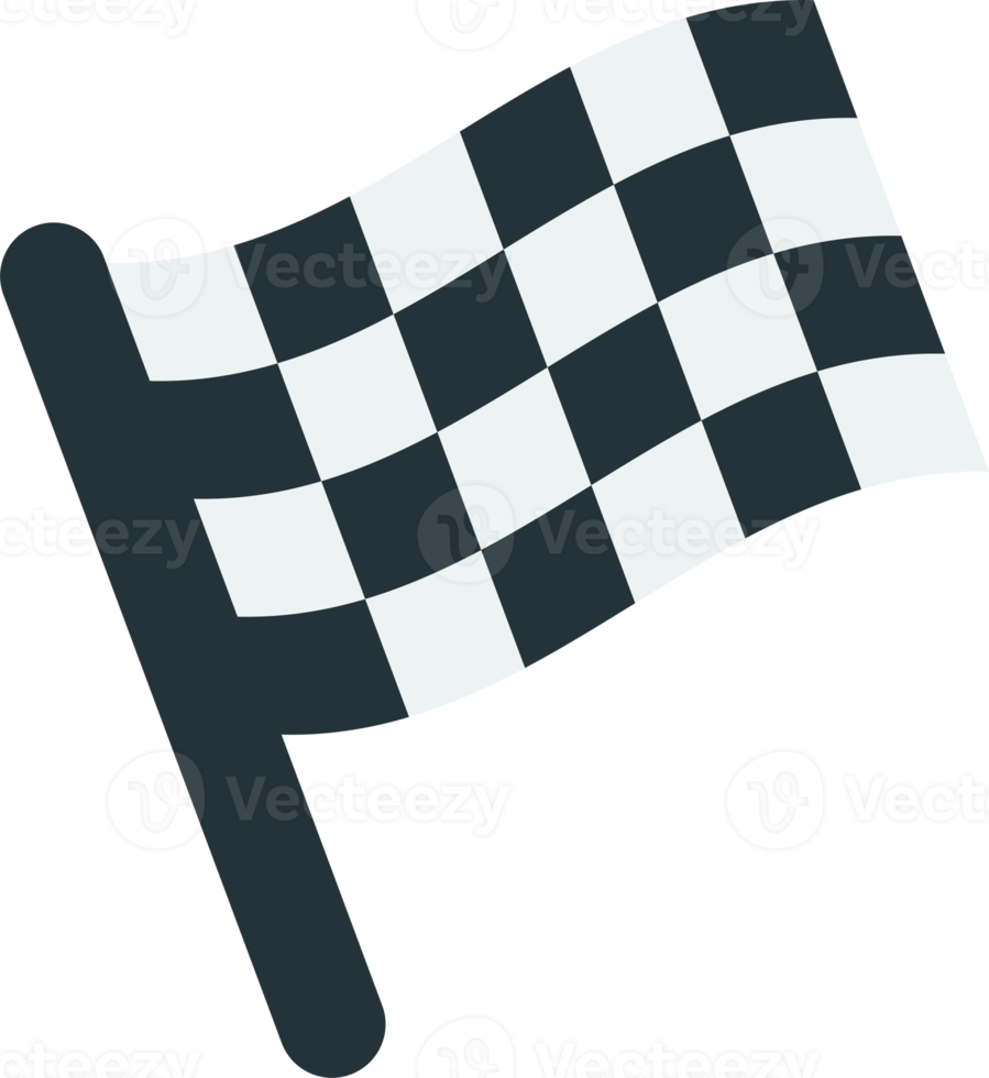 racing car flag illustration in minimal style png