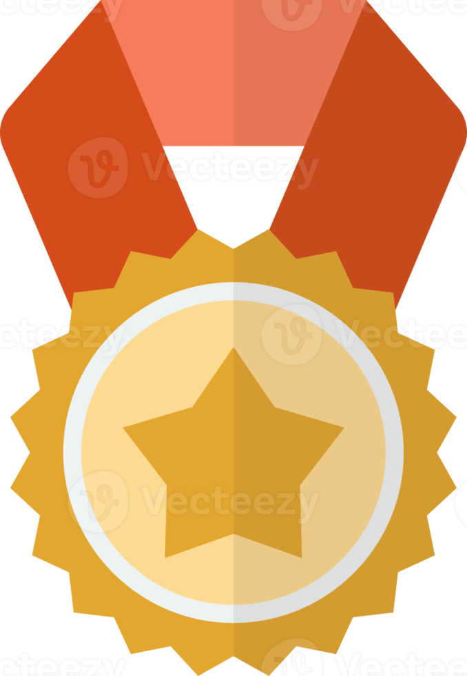 medal illustration in minimal style png