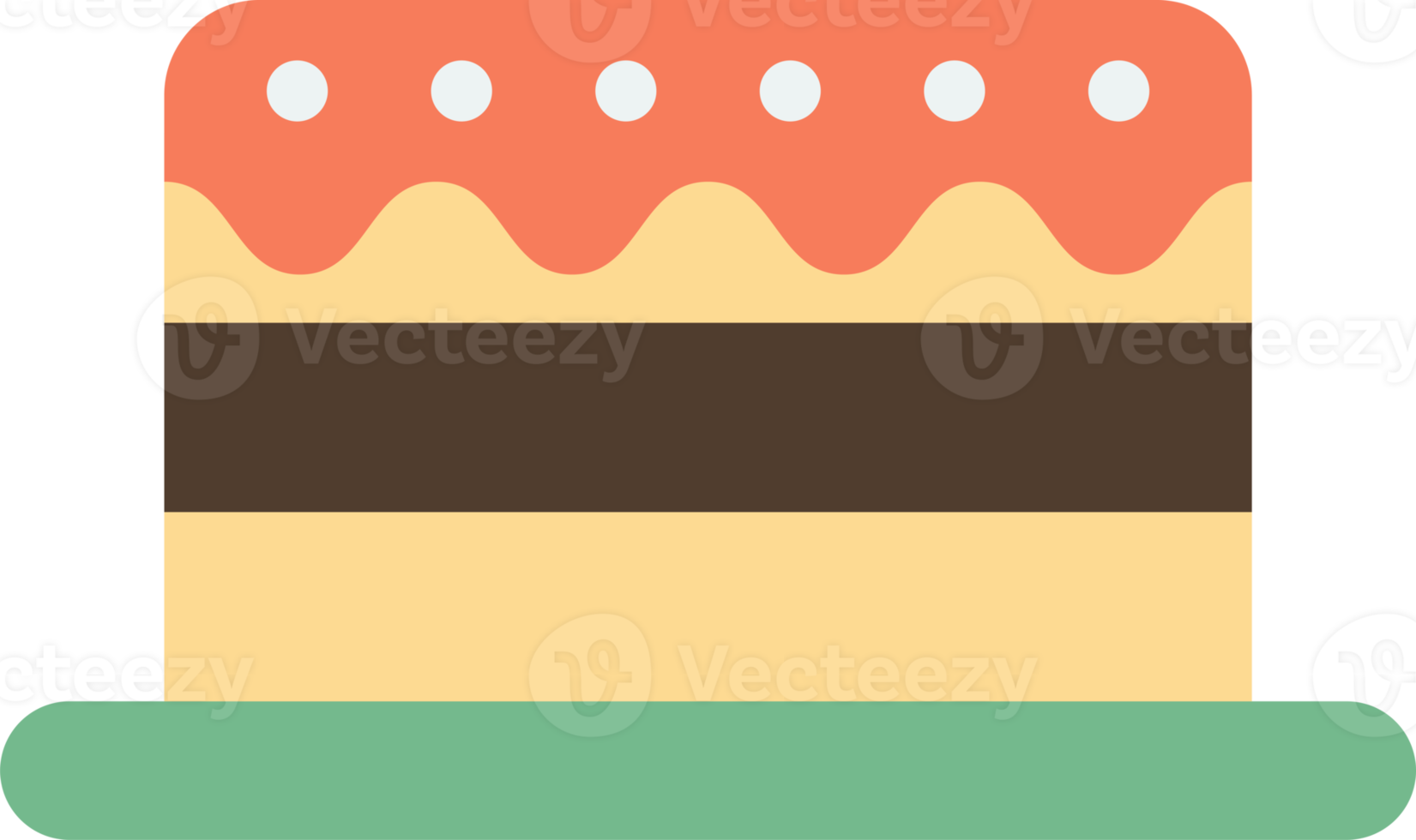 birthday cake illustration in minimal style png