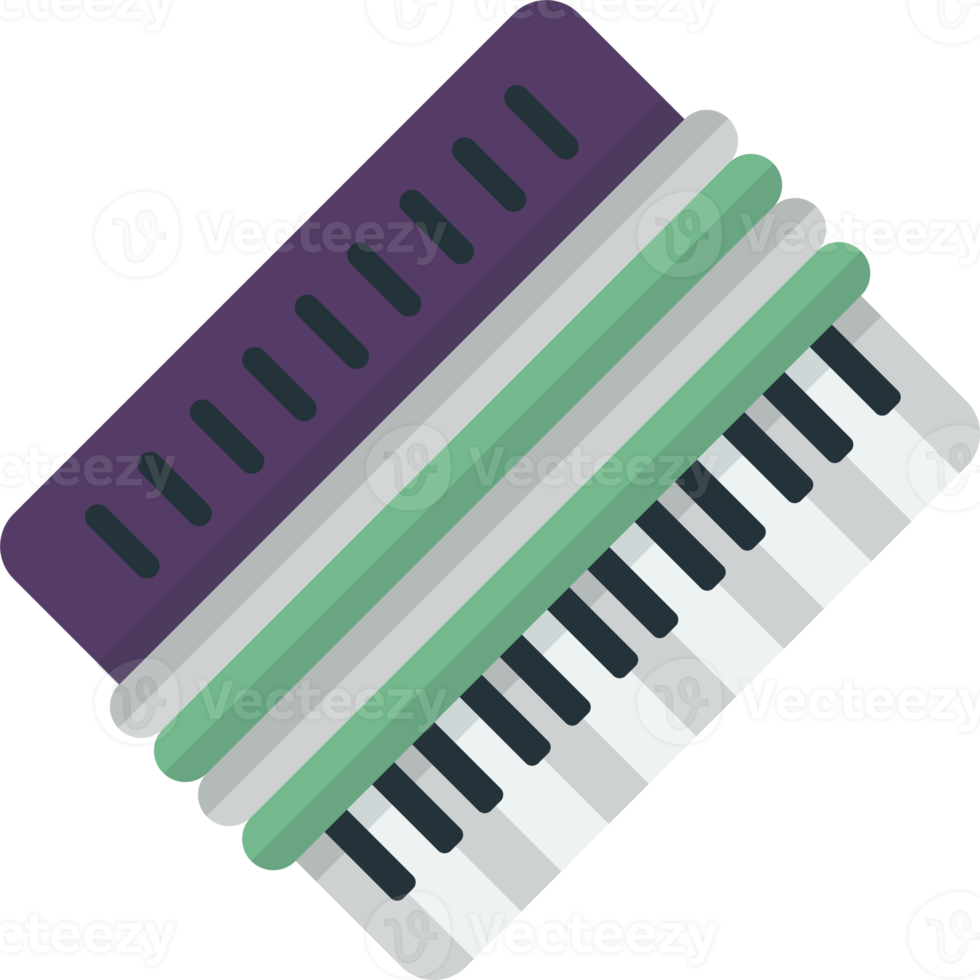 mini Piano keyboard illustration in minimal style png