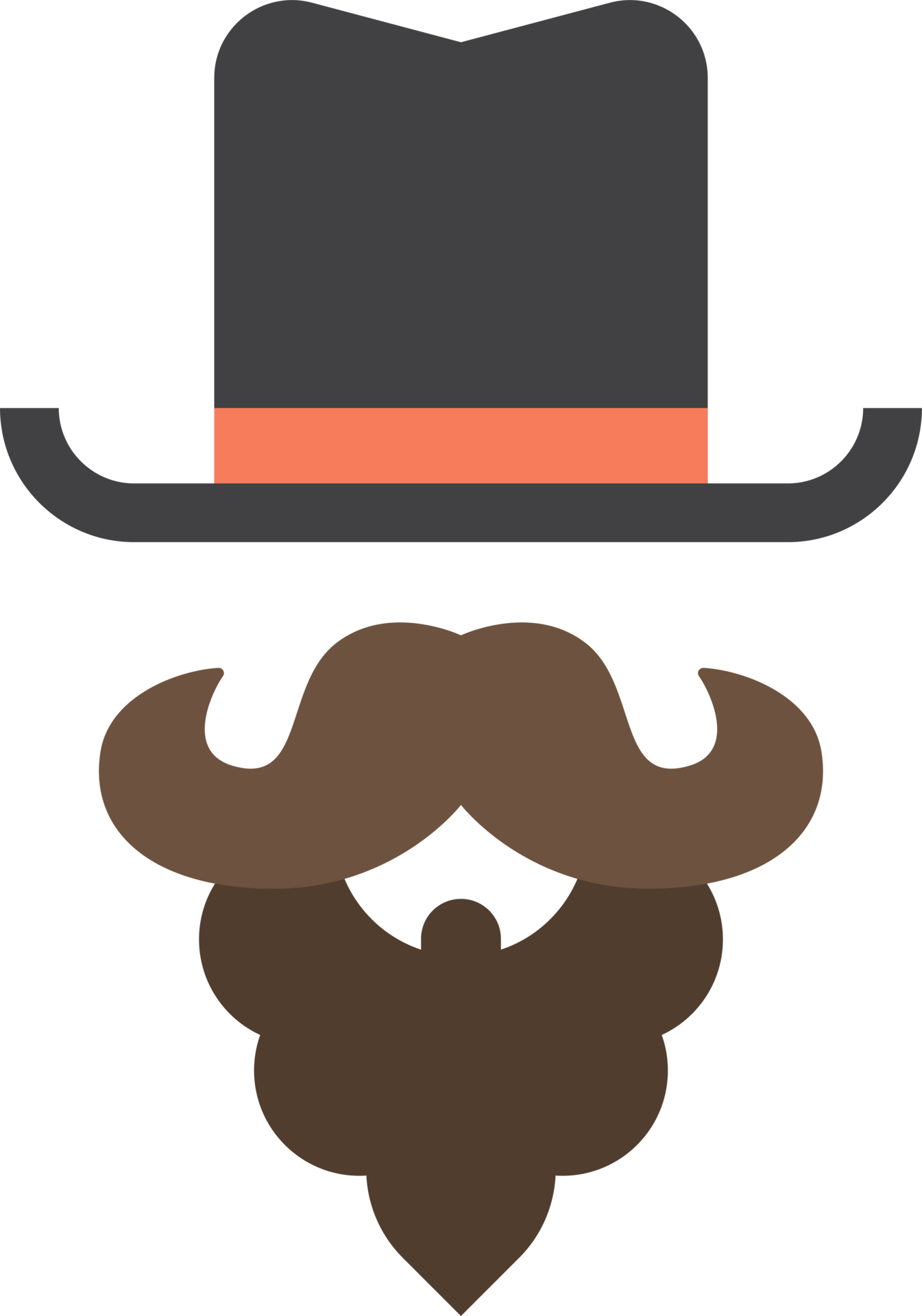 fake mustache and top hat illustration in minimal style 12979903 PNG