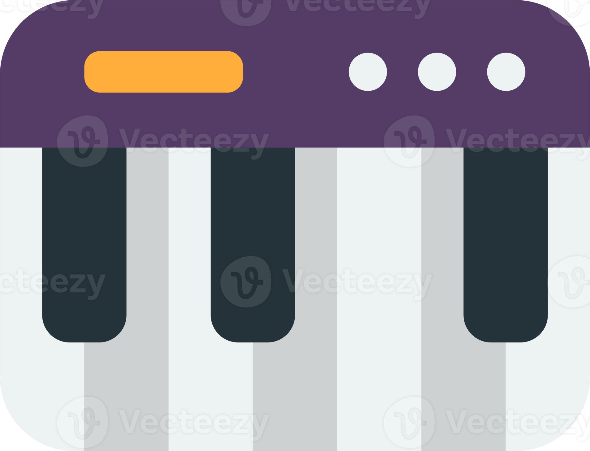 mini Piano keyboard illustration in minimal style 12979906 PNG
