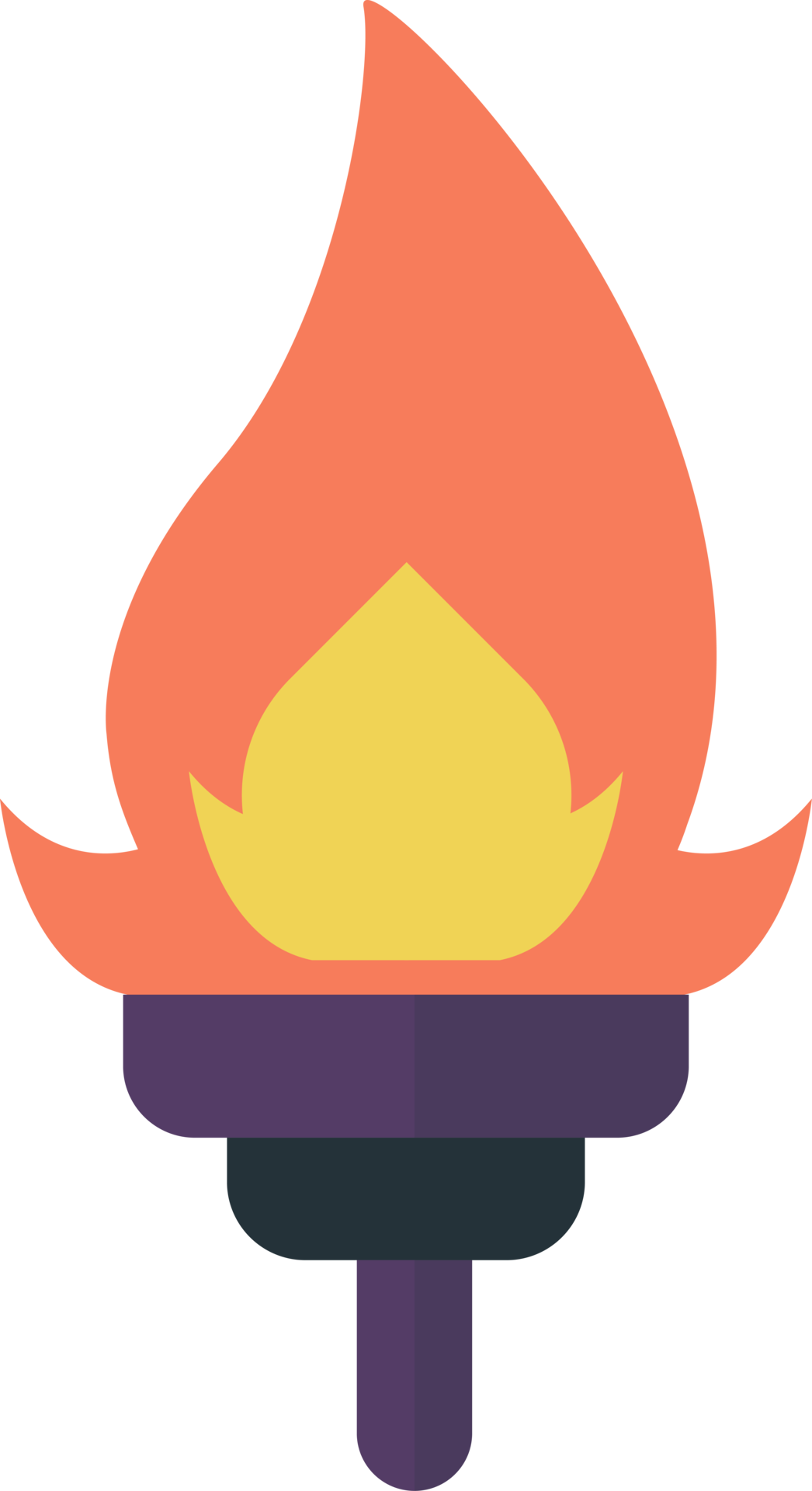 Torch flame illustration in minimal style 12979981 PNG