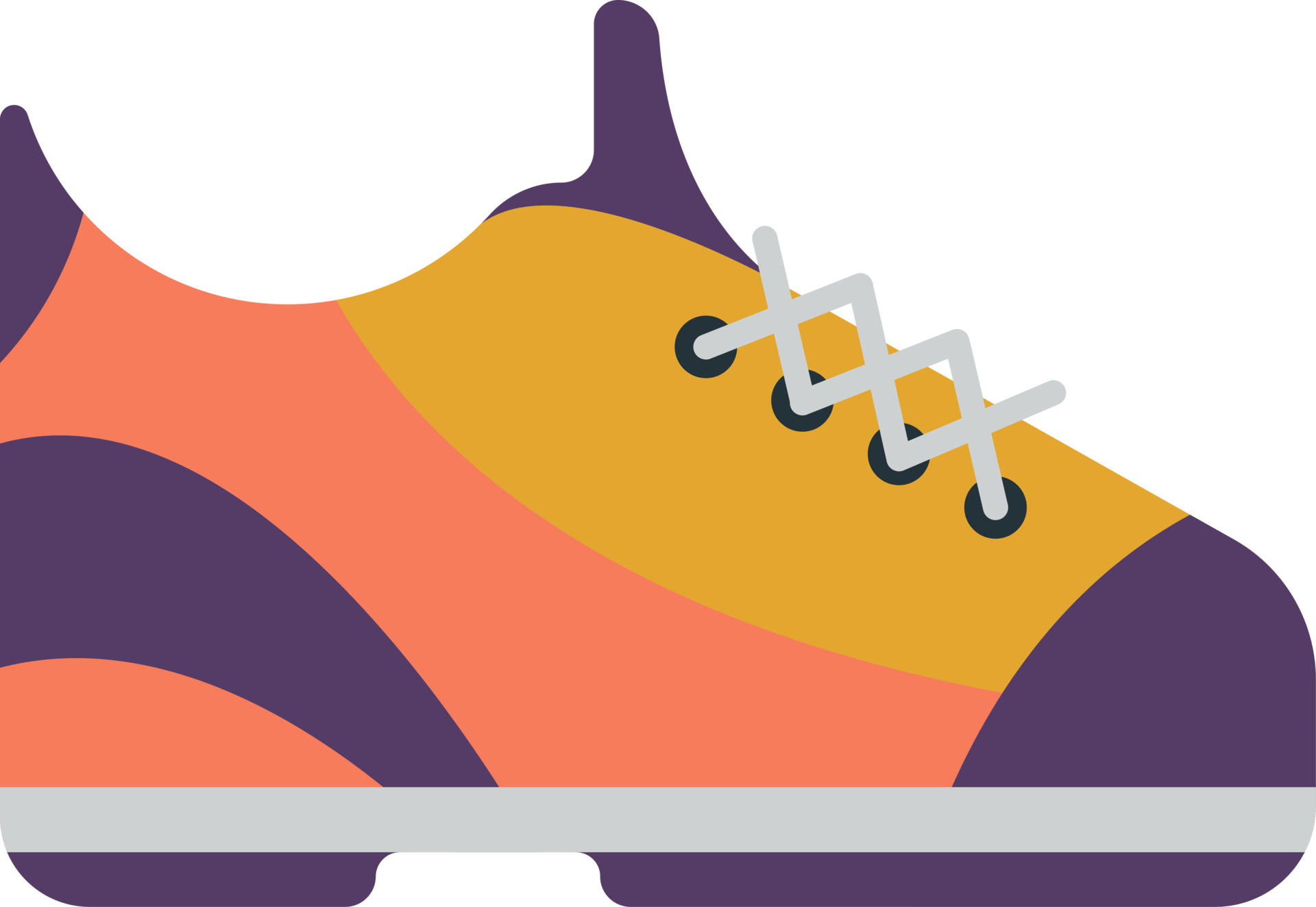 gym shoes illustration in minimal style 12979985 PNG