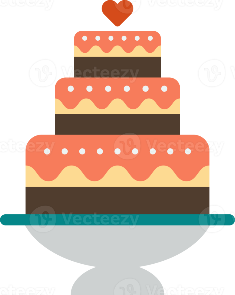 illustration de gâteau d'anniversaire dans un style minimal png