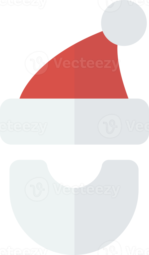 weihnachtsmann-gesichtsillustration im minimalen stil png