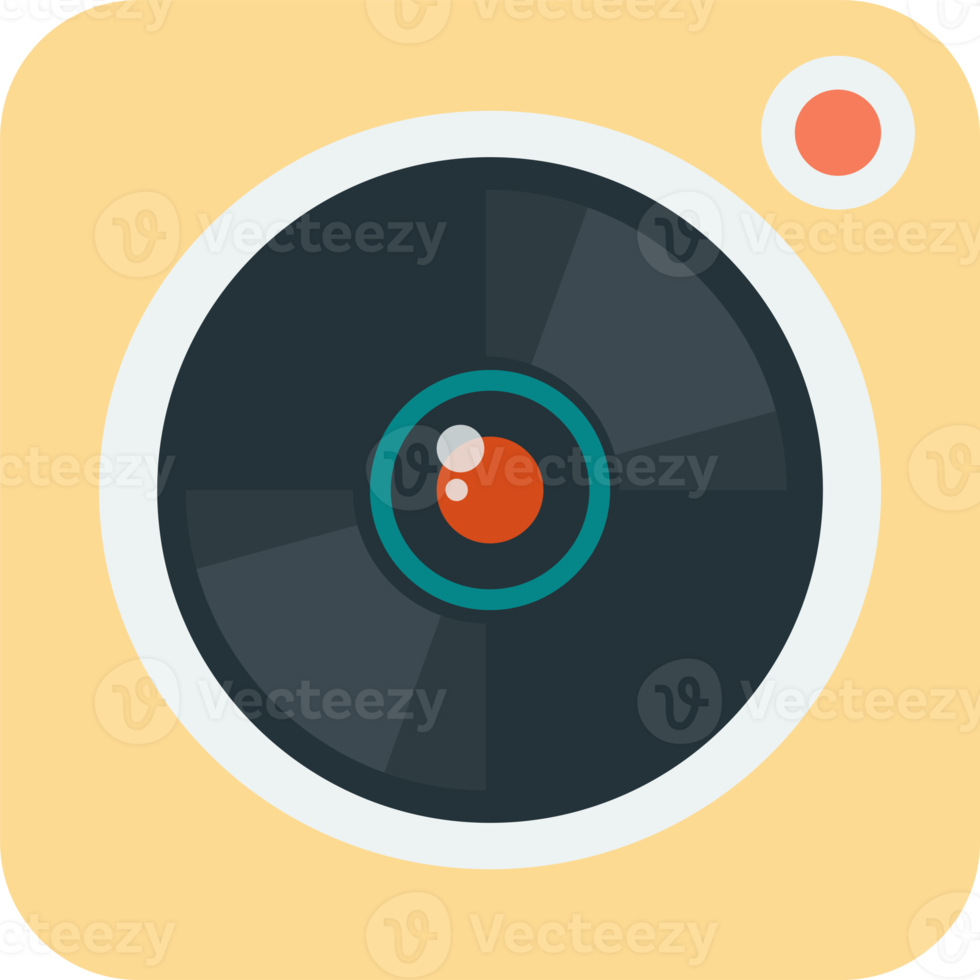 digital camera illustration in minimal style png