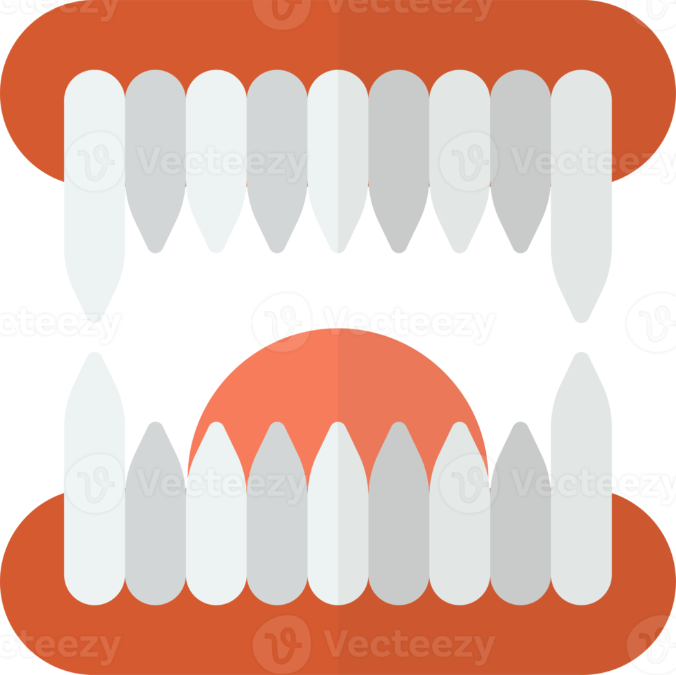 vampire mouth illustration in minimal style png