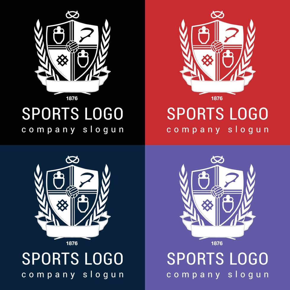 diseño de logotipos de baloncesto, fútbol, béisbol y otros deportes. vector