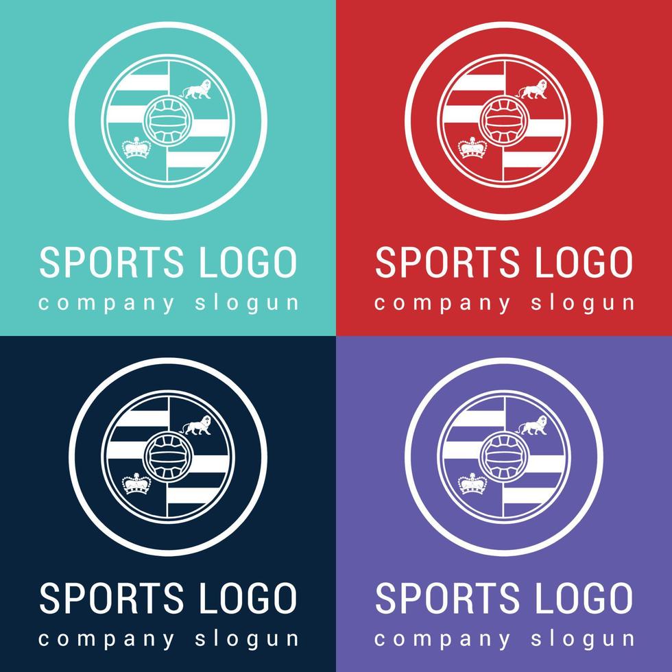 plantilla de diseño de logotipo de club de fútbol, concepto de logotipo de torneos de fútbol. identidad del equipo de fútbol aislado, ilustraciones de vectores de diseño de símbolos deportivos abstractos