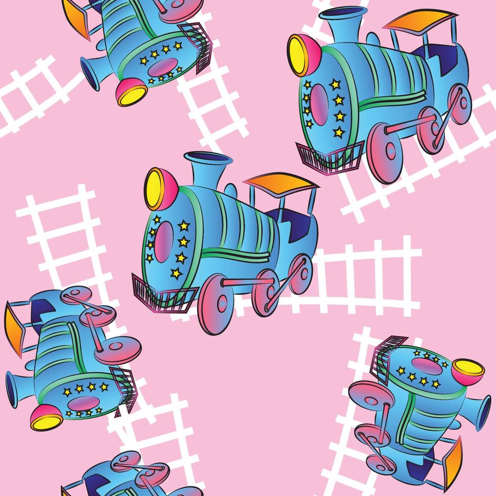 Seamless, Hand drawing train engine print design seamless pattern. Vector illustration design for fashion fabrics, textile graphics, and prints.