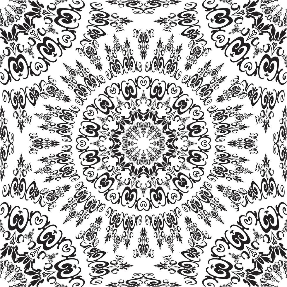 mandala with floral ornament pattern,Vector mandala relaxation patterns unique design with nature style, Hand drawn pattern,Mandala template for page decoration cards, book, logos vector