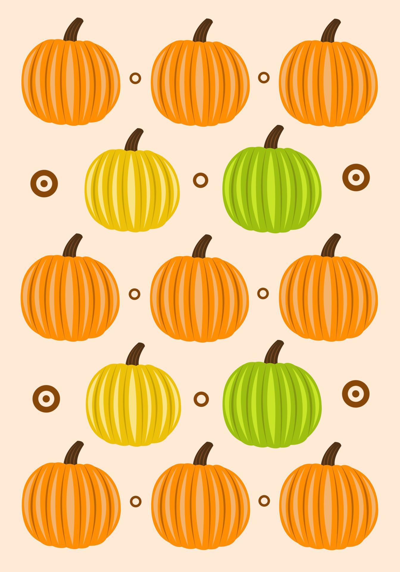 Autumn pumpkin vector wallpaper for graphic design and decorative