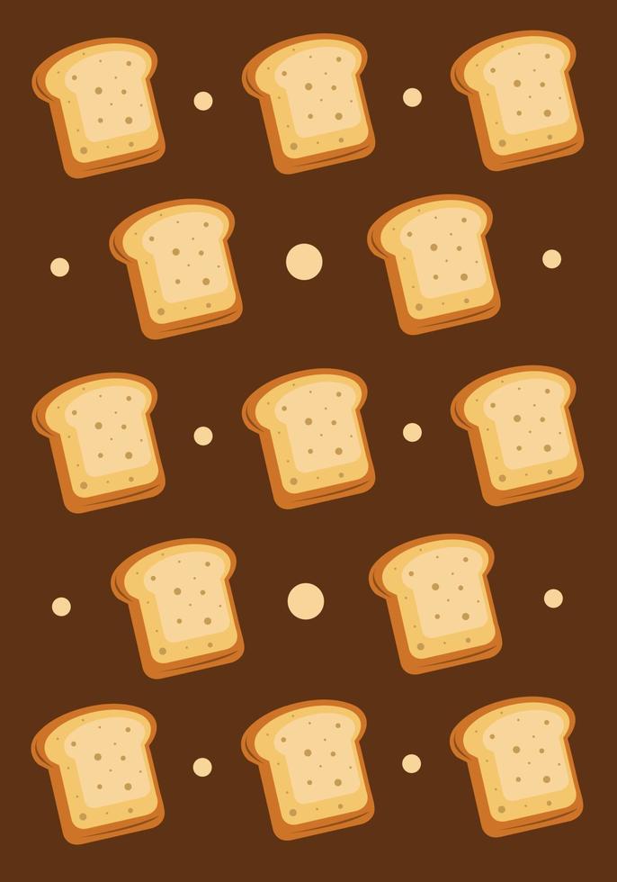 Toast bread vector wallpaper for graphic design and decorative element