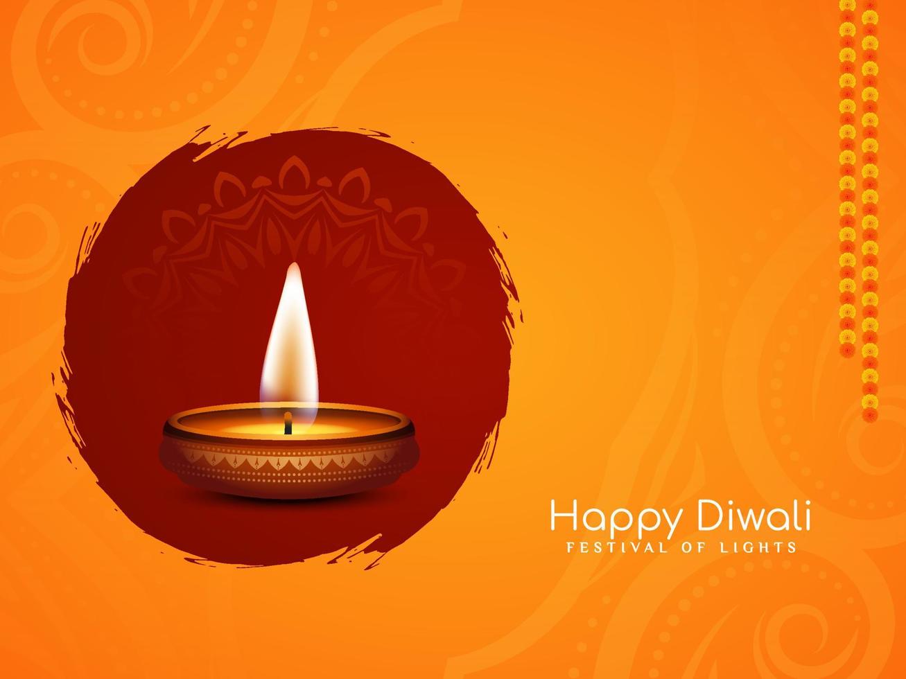 diseño de fondo de celebración de festival religioso indio feliz diwali vector