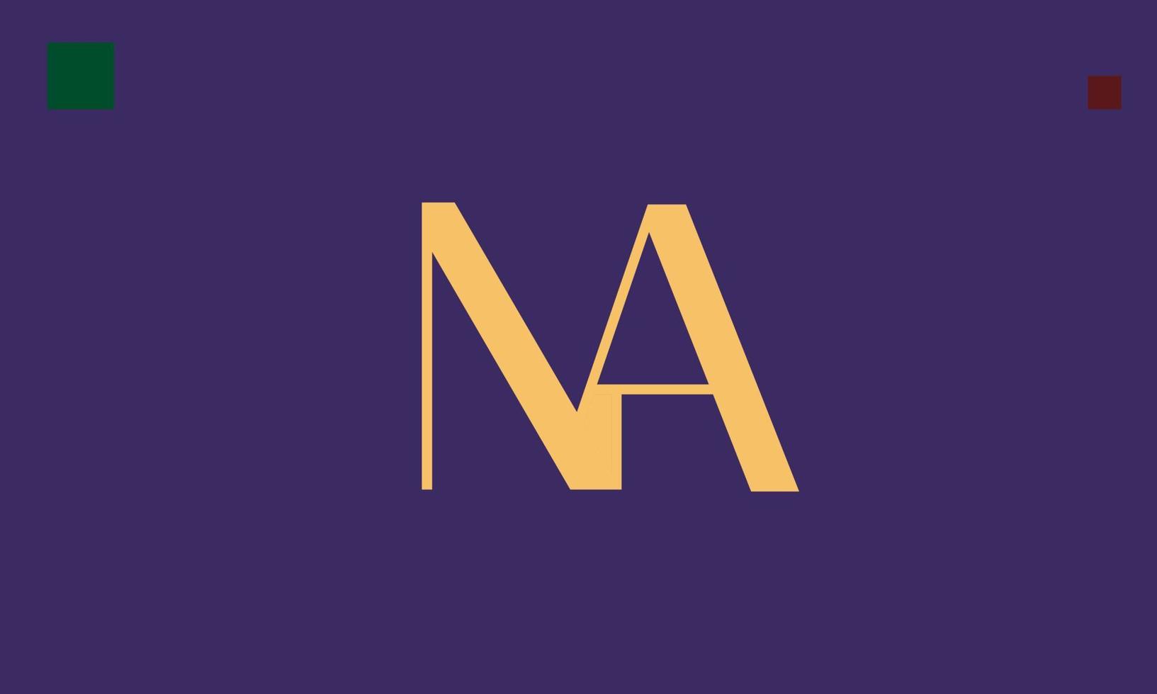 letras del alfabeto iniciales monograma logo na, an, n y a vector
