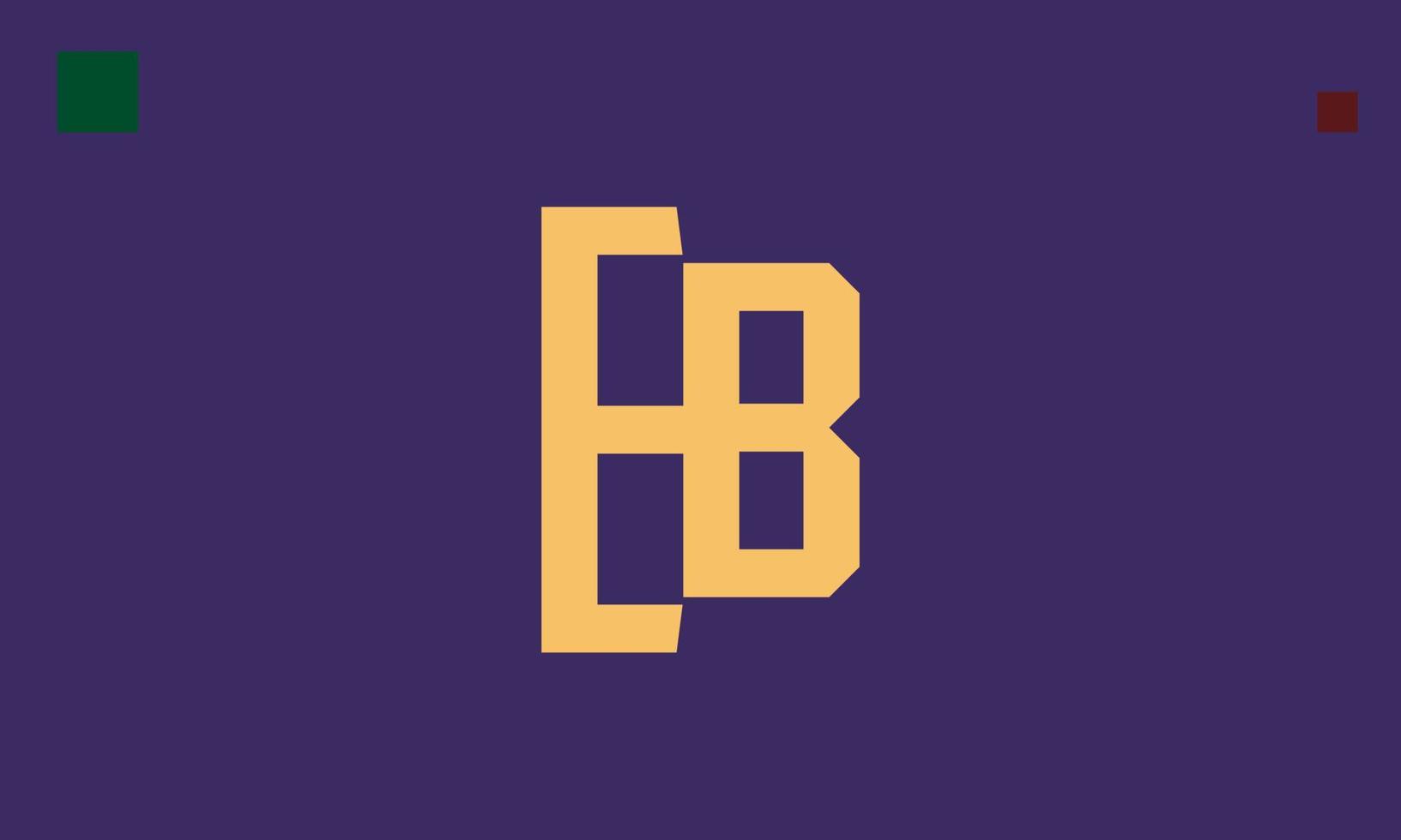 Alphabet letters Initials Monogram logo EB, BE, E and B vector