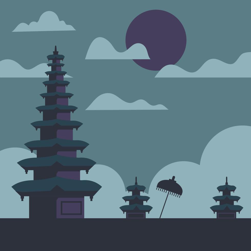 Bali background illustration vector