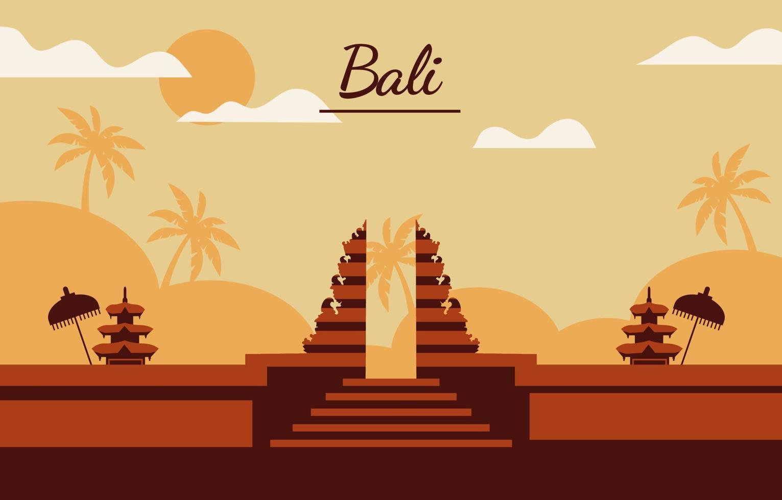 ilustración de fondo bali vector