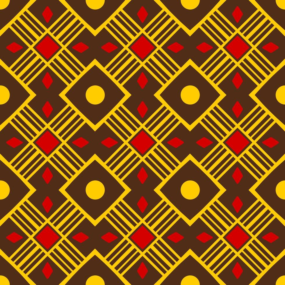 Geometric Seamless Pattern with Tribal Shape. Pattern designed in Ikat, Aztec, Moroccan, Thai, Luxury Arabic Style. Ideal for Fabric Garment, Ceramics, Wallpaper. Vector Illustration.