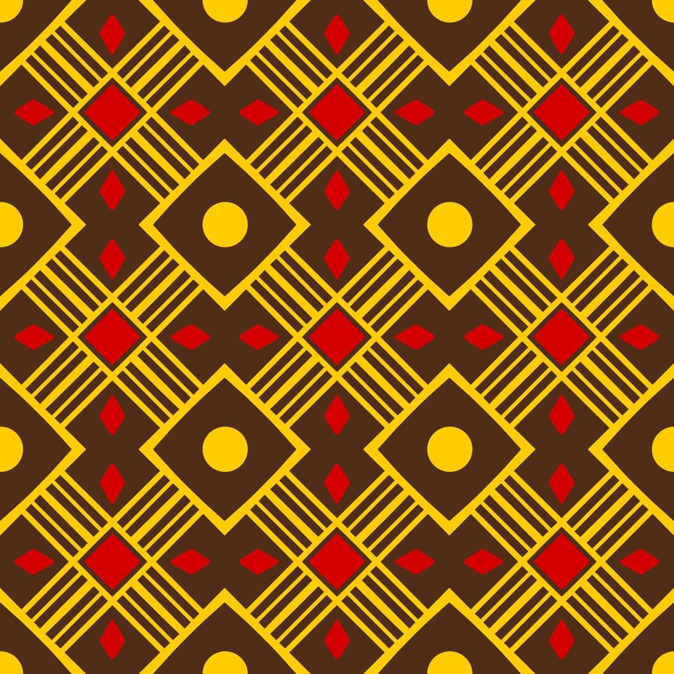 patrón geométrico sin costuras con forma tribal. patrón diseñado en ikat, azteca, marroquí, tailandés, estilo árabe de lujo. ideal para prendas de tela, cerámica, papel pintado. ilustración vectorial vector