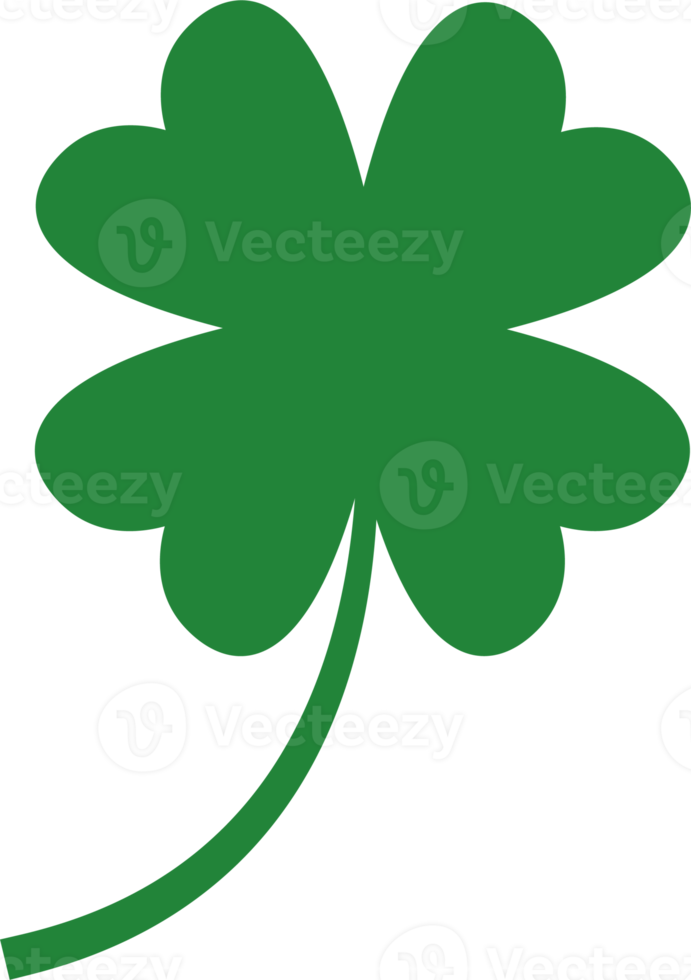 Green clover leaf icon. Clover leaves png illustration.