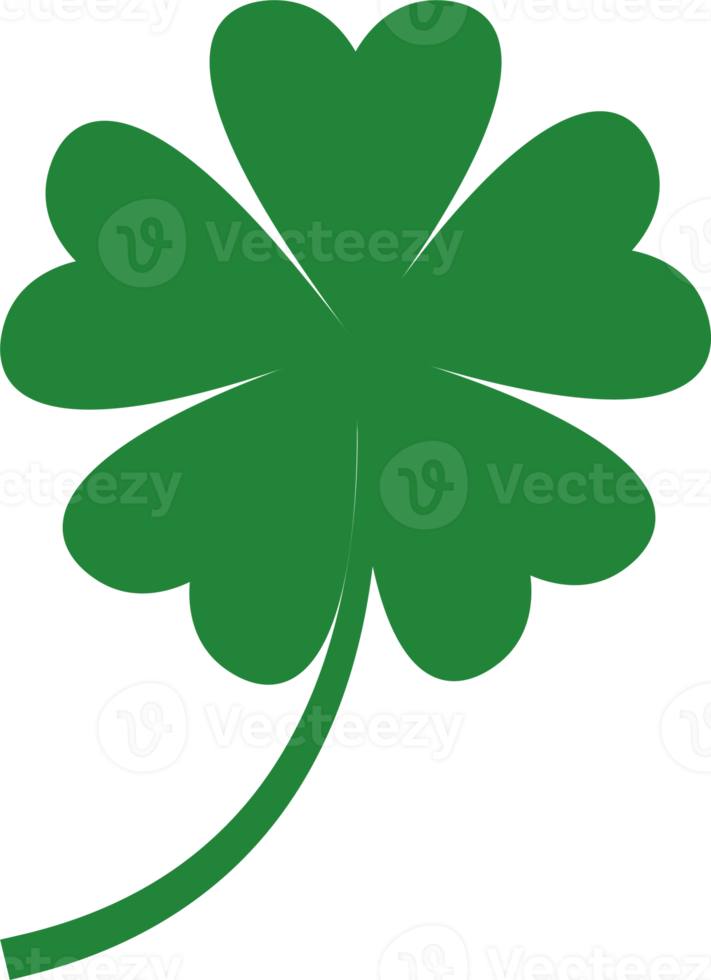 Green clover leaf icon. Clover leaves png illustration.